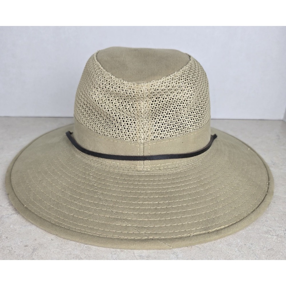 JP Sun Hat Mens L Khaki Mesh Safari Boonie Wide Brim Gorpcore